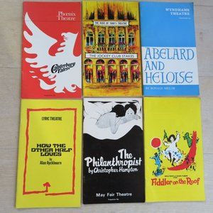 Lot of 6 Vintage 1970s Playbills Musical Theatre Programs Fiddler on the Roof